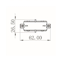 1-phase straight connector D ONE, white
