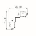 Deko-Light 1-phase L-connector D ONE left, black