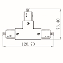 1-faset T-stik D ONE venstre-h�jre-h�jre