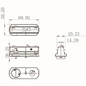 Deko-Light 1-faset adapter D ONE, grafitsort