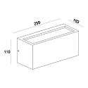 Deko-Light Wall luminaire Rilongo outdoor luminaire, 220-240V AC / 50-60Hz, E27, 18W, IP54, anthracite