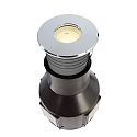 Udend�rs LED Gulvindbygningslampe ALZIRR II, symmetrisk, IP67, 24V DC, 2.4W 3000K 150lm 450cd 30�, rustfrit st�l
