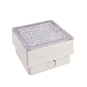 floor recessed luminaire TABIT 100x100 walkable, switchable IP67, grey, transparent 