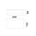 Deko-Light floor recessed luminaire TABIT 100x200 walkable, switchable IP67, grey, transparent 