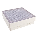floor recessed luminaire TABIT 200x200 walkable, switchable IP67, grey, transparent 