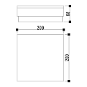 Deko-Light Gulvindbygningslampe TABIT 200x200 tilg�ngelig, omskiftelig IP67, gr�, gennemsigtig 