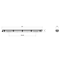 Deko-Light Fugtt�t armatur TRI PROOF BASIC MOTION HF - 1210MM med sensor, slagfast, omskiftelig IP65, gr� 