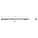 Deko-Light damp-proof luminaire TRI PROOF BASIC 151CM / 55W 840 ON-OFF impact resistant, switchable IP65, light grey 