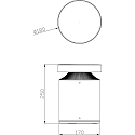 Deko-Light bollard lamp FARO 25 IP65, dark grey, clear dimmable