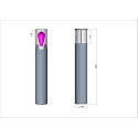 Deko-Light bollard lamp FACADO II 650MM TONED round E27 IP65, dark grey, mat dimmable