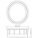 Deko-Light Udend�rs LED V�glampe MEISSA, IP44, 6.8 3000K 300lm 120�, st�bt aluminium, m�rkegr�