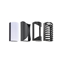 Deko-Light Deko-Light Udend�rs LED V�glampe GRUMIUM RUND, IP54, 10W 3000K 730lm 138�, trykst�bt aluminium, m�rkegr�