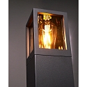 Deko-Light outdoor wall luminaire FACADO II SQAURE TONED square E27 IP65, dark grey, mat dimmable