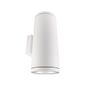 Fasadespot SHORELINE PRO ROUND 140 UP&DOWN 2-flammer, rund, CCT Switch IP65, hvid d�mpbar