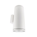 Fasadespot SHORELINE PRO ROUND 140 UP&DOWN 2-flammer, rund, CCT Switch IP65, hvid d�mpbar