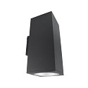 Fasadespot SHORELINE PRO SQUARE 140 UP&DOWN 2-flammer, firkantet, CCT Switch IP65, m�rkegr� d�mpbar