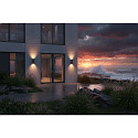 Deko-Light Fasadespot SHORELINE PRO LED SQUARE 70 UP&DOWN 2-flammer, firkantet, CCT Switch IP65, m�rkegr� d�mpbar