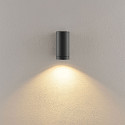 Deko-Light facade spotlight SHORELINE PRO GU10 ROUND 1 flame, cylindrical, with lamp socket GU10 IP65, dark grey
