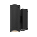 Deko-Light Fasadespot SHORELINE PRO GU10 ROUND UP&DOWN 2-flammer, cylindrisk, med lampefatning GU10 IP65, m�rkegr�
