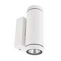 Fasadespot SHORELINE PRO ROUND 68 UP&DOWN 2-flammer, rund, CCT Switch IP65, hvid d�mpbar