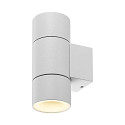 Deko-Light facade spotlight ACHERNAR UP & DOWN 2 flames, cylindrical, with lamp socket GU10 IP65, white