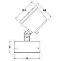 Deko-Light Udend�rs LED Spot COLT 15W COB, IP65, 3000K 1090lm 1825cd 40�, st�bt aluminium, sort gr� / opal