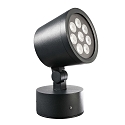 Outdoor LED spot 25W RGBW, IP65, 24V DC, RGB + 5500K 1445lm 20�, die-cast aluminum, black grey