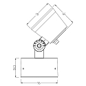 Deko-Light Udend�rs LED Spot 8W RGBW, IP65, 24V DC, RGB + 3000K 389lm 20�, st�bt aluminium, sort gr�