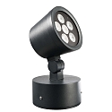 Outdoor LED spot 16W RGBW, IP65, 24V DC, RGB + 3000K 780lm 20�, die-cast aluminum, black grey