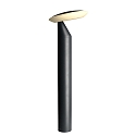 Udend�rs LED Standerlampe BERMUDA, IP65, h�jde 60cm, 10.8W 3000K 600lm 360�, st�bt aluminium, d�mpbar, sort gr�
