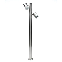 Deko-Light Udend�rs stativlampe ZILLY II svingbar, konstant sp�nding GU10 IP44, klar, s�lv, gennemsigtig d�mpbar