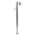 Deko-Light Udend�rs stativlampe ZILLY II svingbar, konstant sp�nding GU10 IP44, klar, s�lv, gennemsigtig d�mpbar
