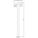 Deko-Light Udend�rs stativlampe ZILLY II svingbar, konstant sp�nding GU10 IP44, klar, s�lv, gennemsigtig d�mpbar