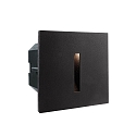 Cover LINEAR for recessed LED wall luminaire LIGHT base II COB outdoor, 10 x 10cm, beam angle 43�, aluminum, black