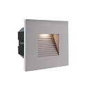 Cover SQUARE / STEP for recessed LED wall luminaire LIGHT base II COB outdoor, 10 x 10cm, beam angle 70�, silver grey