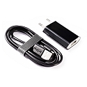 USB Plug-in str�mforsyning 5V DC, 1000mA med Mikro USB kabel, sort