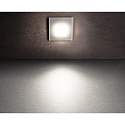 Deko-Light D�kning FIRKANTET til LED V�gindbygningslampe ALWAID, m�lkeagtig, hvid