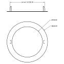 Deko-Light reduktionsring 240/180MM rund, mekanisk, indbygget version, trafik hvid