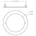 Deko-Light reduktionsring 280/210MM rund, mekanisk, indbygget version, trafik hvid
