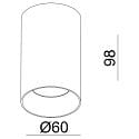 Deko-Light overflademonteret hus CAN MIX'N MATCH 1/2 - SPOT HEAD (CEILING / 3PHASE) cylindrisk, stiv, mekanisk, bronze
