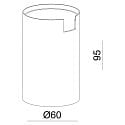 Deko-Light overflademonteret hus CAN MIX'N MATCH 1/2 - SPOT HEAD (WALL / TABLE / FLOOR) cylindrisk, mekanisk, antracit