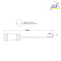  Cable system, Weipu HQ 12/24/48V Feed-in cable 2-pin, 5 meters