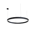pendant luminaire LAUTARO 1200/60 DOWN OPAL P4 IP20, black dimmable