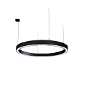 pendant luminaire LAUTARO 1200/80 DOWN OPAL P4 IP20, black dimmable