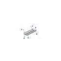 Deko-Light AU-01-10, flad U-Profil til 10 - 11,3 mm LED Strips, 100cm, anodiseret aluminium