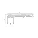 Deko-Light LED Profil AL-02-10 Trappe Profil til 10-11,3mm LED Strips, aluminium anodiseret, 1000mm