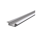 ET-01-10, flat T-profile for 10 - 11,3 mm LED stripes, 200cm, anodized aluminum