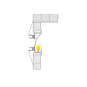 Deko-Light Inderv�g Profil V�gvoute EL-02-12 til 12 - 13,3 LED Strips, 100cm