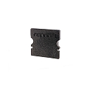 Endekappe P-AU-02-10, 16 mm, 2 stk., sort