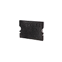 Endekappe P-AU-02-15, 21 mm, 2 stk., sort